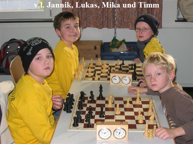 v.l. Jannik, Lukas, Mika und Timm